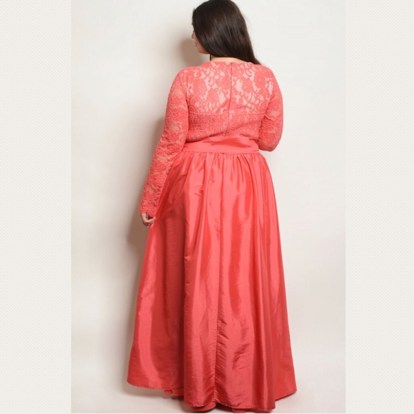 Simple Long Taffeta Dresses with Pockets Plum Plus Size